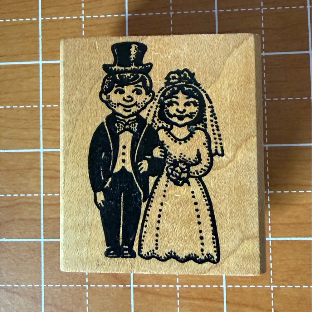 Wedding Couple Rubber Stamp